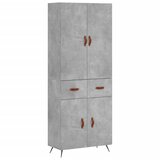 Maison Chic Visoka Komoda - Predalnik betonsko siva 69,5x34x180 cm inženirski les, (21720636) | Shoptok.si