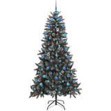 vidaXL Umestno božično drevo med 300 LED Zelena 114 x 114 x 210 cm | Shoptok.si