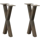 vidaXL Noge za stolić X-oblika 2 kom prirodni čelik 28x(42-43)cm čelik | shoptok.hr