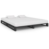  Okvir za krevet od paleta od masivne borovine sivi 180 x 200 cm | shoptok.hr