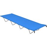 vidaXL Kamp postelja 180x60x19 cm oksford blago in jeklo modra | Shoptok.si