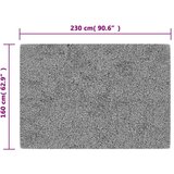  Perivi tepih crno-bijeli 160 x 230 cm protuklizni | shoptok.hr