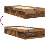  Okvir kreveta s pohranom s policom Staro drvo 80 x 200 cm | shoptok.hr