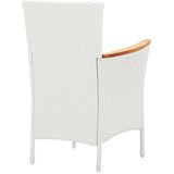  Zunanja jedilna garnitura 9-delna poli ratan bela, (20679674) | Shoptok.si