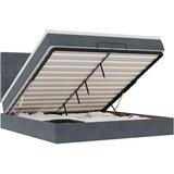 vidaXL Otomanski posteljni okvir z vzmetnicami siv 200x200cm žamet | Shoptok.si