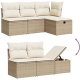  6-dijelni set vrtnih sofa s jastucima bež od poliratana | shoptok.hr