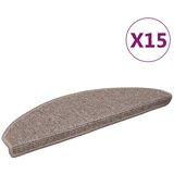  Prostirke za stepenice 15 kom 65x21x4 cm tamno bež poluokrugle velike | shoptok.hr