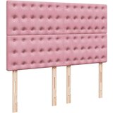  Otomanska postelja z vzmetnicami roza 140x190cm žamet, (22054056) | Shoptok.si