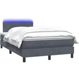 vidaXL Box Spring krevet s madracem tamno sivi 120x220 cm baršun | shoptok.hr