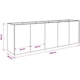  Vrtna saksija Srebrna 200 x 40 x 60 cm Nehrđajući čelik | shoptok.hr