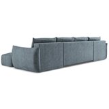 Makamii Plava sklopiva kutna garnitura od šenila (u obliku slova "U") Leila – | shoptok.hr