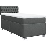  Okvir kreveta s oprugama i madrac tamnosivi 80x200cm od tkanine | shoptok.hr