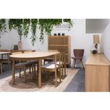 Unique Furniture Raztegljiva jedilna miza z mizno ploščo v hrastovem dekorju 100x190 cm Gallina – | Shoptok.si