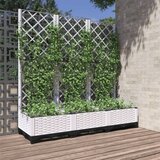  Vrtna žardinjera s rešetkom bijela 120x40x121,5 cm PP | shoptok.hr