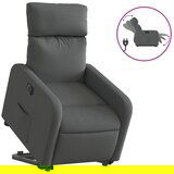 Maison Chic Električni naslanjač - Relax naslanjač s funkcijo vstajanja temno siv, (22062656) | Shoptok.si