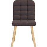  Jedilni stoli 4 kosi temno rjavo blago, (21822552) | Shoptok.si