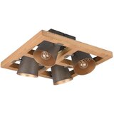  Tamno siva/u prirodnoj boji stropna svjetiljka s metalnim sjenilom 39x39 cm Bell – | shoptok.hr