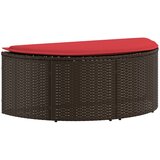  Vrtni kauč Smeđa i crvena 168 x 168 x 180 cm poliratan | Eponuda.com