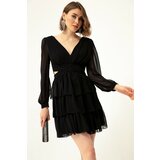 Lafaba Evening & Prom Dress - Black - Both Ruffle Cene