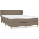 Maison Chic Box spring postelja - Vzmetna postelja z vzmetnico taupe 140x190 cm blago SL13798, (21883154) | Shoptok.si