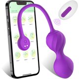 SuperLove Premium Silicone Vibrating Love Balls with Remote & App Purple Cijene