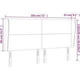  Uzglavlje s ušima crno 183x23x118/128 cm baršunasto | shoptok.hr