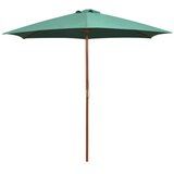 Suncobran 270 x 270 cm s drvenim stupom zeleni | Eponuda.ba
