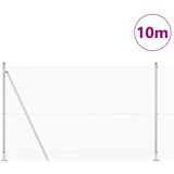 vidaXL varjen žični plot s 7 pritrjenimi stebri 1,4x10 m galvanizirano jeklo | Shoptok.si