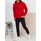 DStreet Bluza męska z nadrukiem czerwona | shoptok.hr