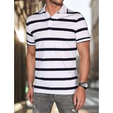 DStreet Koszulka męska polo w paski biała | ePonuda.com