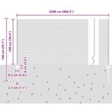 vidaXL Set ograde od kokošje žice Set od 2 Pocinčani čelik 25 x 1 m | shoptok.hr