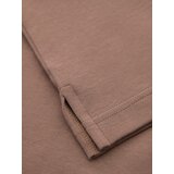 Ombre Men's polo shirt with zipper neckline - light brown | shoptok.hr