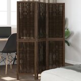  The Living Store Paravan 3-delni temno rjav trden les pavlovnije - Pregrada Za Prostor, (21442235) | Shoptok.si