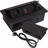  Električni ugradbeni razdjelnik 2 utičnice 230V 2x USB 1.9m za pultove i stolove | shoptok.hr