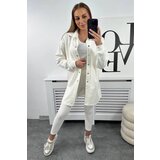Kesi 3-piece set of sweatshirt, top and leggings ecru | shoptok.hr
