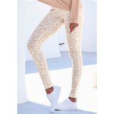 Lascana Spodnji del pižame 'LAS Natural Shades Leggi' bež / bela | Shoptok.si