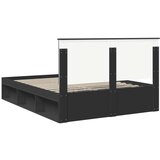  Okvir za krevet Crna 150 x 200 cm Čvrsto borovo drvo | shoptok.hr