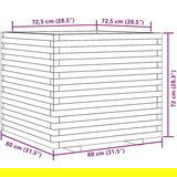  Vrtna sadilica voštano smeđe boje 80 x 80 x 72 cm od borovine | shoptok.hr