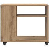  Bočni stolić s kotačima boja artisian hrast 70x35x60 cm drveni | shoptok.hr