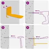 Nevidna lebdeča polica Montaža za steno 24 pcs Gorčična rumena, (5000307335) | Shoptok.si