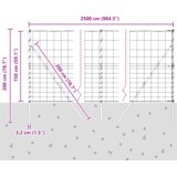 vidaXL travniška ograja 1.5x25 m pocinkano jeklo | Shoptok.si
