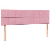 Box spring postelja z vzmetnico roza 160x220 cm žamet, (21791779) | Shoptok.si