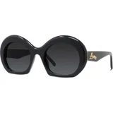 Curvy Black Round Sunglasses ONE SIZE (54) Črna/Siva