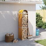 vidaXL Držač za cjepanice svjetlosmeđi 40x45x170 cm pocinčani čelik | shoptok.hr