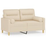 Maison Chic kavč - Sofa - Kanape dvosed z blazinami krem 120 cm blago, (21727330) Cene
