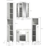 MID.YOU Kopalnica Ice, Bela Visok Sijaj, Osvetlitev, 4-Delna | Shoptok.si