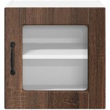  Zidni stakleni ormarić 2 pcs Smeđi hrast 40 x 31 x 40 cm | shoptok.hr