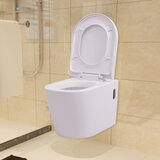 vidaXL Viseča WC Školjka Keramična Bela, (20766865) Cene