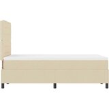  Krevet s opruga kutije s madracem Krema 120 x 190 cm tkanina | shoptok.hr