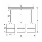Candellux luster/visilica-assam viseća lampa crna+zlatna 3X60W E27 crna abažur+zlatna traka | Eponuda.com